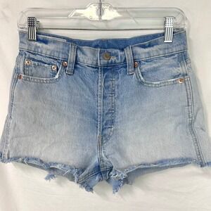 GAP Cheeky Short High Rise 2" Light Wash Denim Cutoff Jean Shorts Women's 27/4